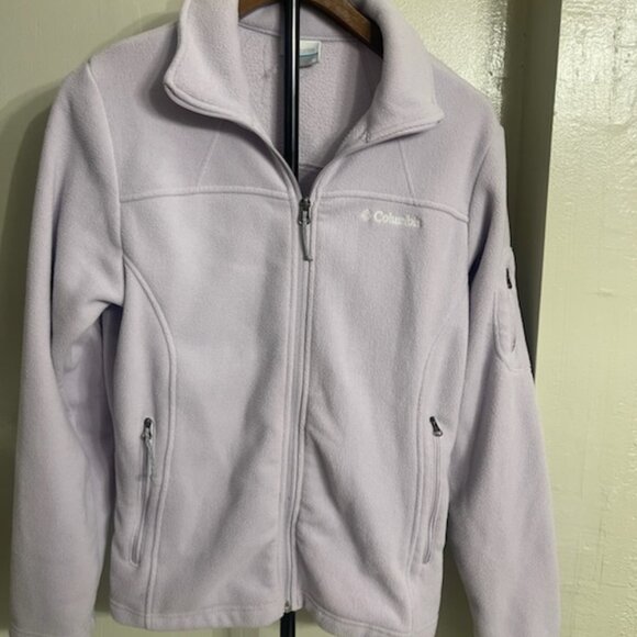COLUMBIA FLEECE FULL ZIP UP LIGHT VIOLET WOMEN JACKET SIZE MEDIUM - Picture 1 of 7
